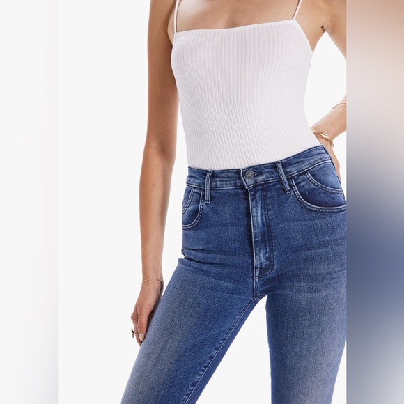 Mother Womens Stash Swooner Blue High Rise Skinny Denim Ankle Jeans size 23 - Picture 4 of 9